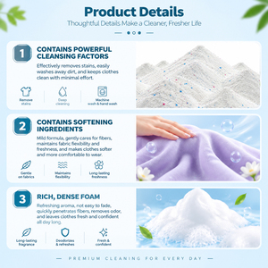 Detergente en <span class=keywords><strong>Polvo</strong></span> Ecológico al por Mayor 500g, Bajo Precio, Aroma a Limón, Alta Espuma para el Mercado de Limpieza del Hogar en África - Product Image 3