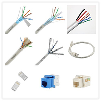 Cable LAN Cat5e SFTP blindado con lámina protectora, cable de red trenzado de 4 pares, 100MHz Gigabit Ethernet