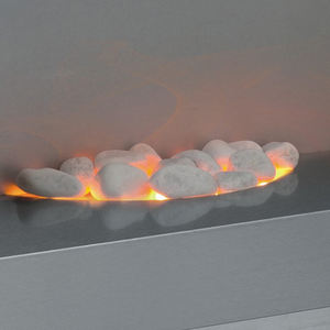 Cheminée électrique à effet de flamme avec galets blancs classiques, nouvelle technologie décorative, source de lumière LED, télécommande, 2000W, 20-40 m² - Product Image 3