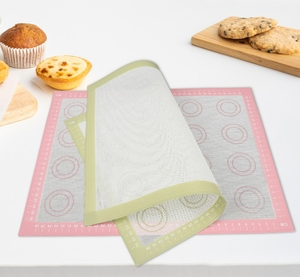 20 cercles tampon de cuisson en silicone résistant aux hautes températures perforé pour pain macaron et biscuits sans BPA - Product Image 1