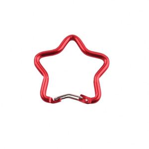 <b>Star</b> Shape Carabiner Hook - Colorful Aluminum Alloy Spring Clip for Bags Climbing Gear Keychain Accessory - Product Image 5