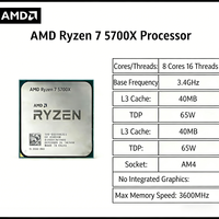 BARU untuk 7 5700 8 Core 16 Thread 4nm TDP 65W 3.4GHz Prosesor Desktop Gaming Soket AM4