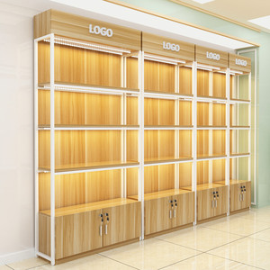 Étagères de magasin de supermarché double face personnalisées présentoir en bois avec différentes tailles de construction métallique pour un empilage efficace - Product Image 3