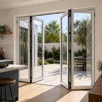 Cloison de patio moderne en alliage d'aluminium noir, double vitrage coulissant, coupe-vent, finition de luxe, pour cave à vin, extérieur, hôtel, hôpital