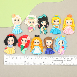 Yiwu Wintop nuovo arrivo colorato grande ragazza principessa Design piatto resina personaggio <span class=keywords><strong>figura</strong></span> per custodia del telefono portachiavi - Product Image 2