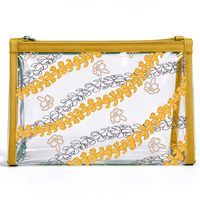 Kantong Zipper PVC Transparan Produksi Khusus, Mini Organizer Penyimpanan Motif Cangkang, Semua Musim