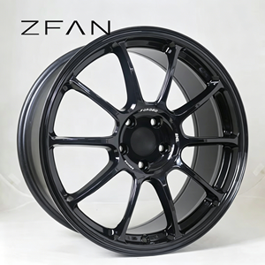 Jantes forgées ZFAN ZE40 15-19 pouces Racing JDM <span class=keywords><strong>en</strong></span> alliage d'aluminium léger à 10 rayons 5x100/5x108/5x114.3 Finition noire - Product Image 2