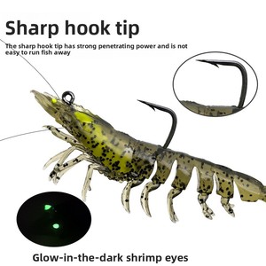 Esca Morbida a Forma di Gamberetto con Ami <span class=keywords><strong>per</strong></span> Pesci d'Acqua Salata 8cm-9cm, Esca Artificiale <span class=keywords><strong>per</strong></span> Pesca in <span class=keywords><strong>Mare</strong></span> - Product Image 3