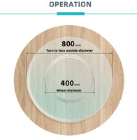 Schwerlast-Aluminiumlegierung Runder Esstisch Lazy Susan Drehplatte 360 Grad Rotation Kugellager für Küche und Restaurant
