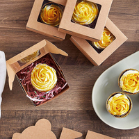 Petites boîtes de boulangerie avec fenêtre, 10 pièces, petites boîtes en papier, pour snacks, donuts, cadeau de fête, café, restaurant, à emporter