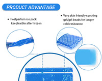 Coussinets de gel post-partum chauds et froids, coussinets de refroidissement périnéaux, soulagement de la douleur de grossesse, pochettes de glace avec 2 manchons lavables