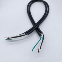 Câble d'alimentation noir, 3,5mm 1m, 5-15p, 14 awg, bout ouvert, SJT 3X14AWG