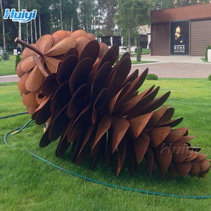 Tùy chỉnh-thực hiện gương đánh bóng trang trí sân vườn kim loại Hazelnut bức tượng và thép không gỉ hình học thông nón để bán - Product Image 6