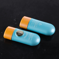 Flacon cosmétique plat vide de 40 ml, flacon souple pour fond de teint liquide, écran solaire, ouverture facile, emballage en plastique ABS