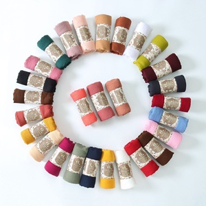 <span class=keywords><strong>Foulard</strong></span> plissé en <span class=keywords><strong>soie</strong></span> de couleur unie pour <span class=keywords><strong>femme</strong></span>, style malaisien, avec bord froissé, grande taille, effet bulle, long châle toutes saisons - Product Image 3