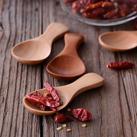 Solid Wood Bath Scoop,Handmade Utensil Kitchen Spice Salt Scoops