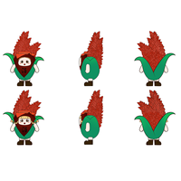 Kinqee personnalisé plante riz en peluche mascotte Costume mignon personnage de dessin animé Cosplay Costumes fête Performance tenues Costumes de mascotte