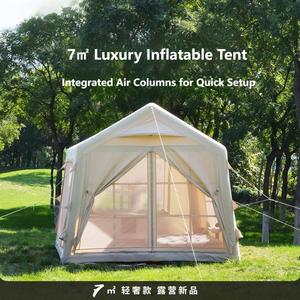 Vente flash Extérieur 7 ㎡   Tentes de <span class=keywords><strong>camping</strong></span> en plein air, tente gonflable en coton TC résistante, imperméable, <span class=keywords><strong>pour</strong></span> <span class=keywords><strong>famille</strong></span>, 10 personnes - Product Image 3