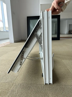 Fenêtre en aluminium d'approbation FPA de preuve d'ouragan de la Floride fenêtre d'auvent de double verre feuilleté avec le verre teinté et la grille pour la maison
