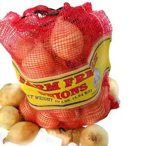 Borsa a rete in Pp borsa a rete per patate o cipolle a buon mercato buona qualità Pp Mesh Bag per il pacchetto di cipolla