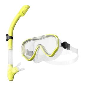 DELANHUWI - Juego de Snorkel Panorámico Antivaho con Lente Única de Gel de Sílice, Tubo de Respiración, Máscara de Buceo Impermeable para Hombres y Mujeres - Product Image 4