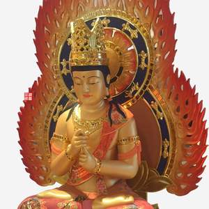 Statue en bois personnalisé de haute qualité, fournitures artisanales de luxe bouddhistes, fixation de la maison, décoration de la maison - Product Image 3