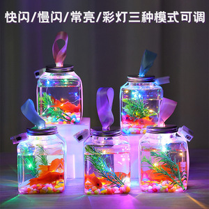 Jouet lumineux en plastique carré en forme d'aquarium avec lumières LED pour enfants, cadeau - Product Image 3