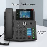 X5U Kurumsal IP Telefon Çift Renkli Ekran 16 SIP Hattı 30 DSS Tuşu Dahili 4.2 6 Yollu Konferans VoIP SIP Telefon