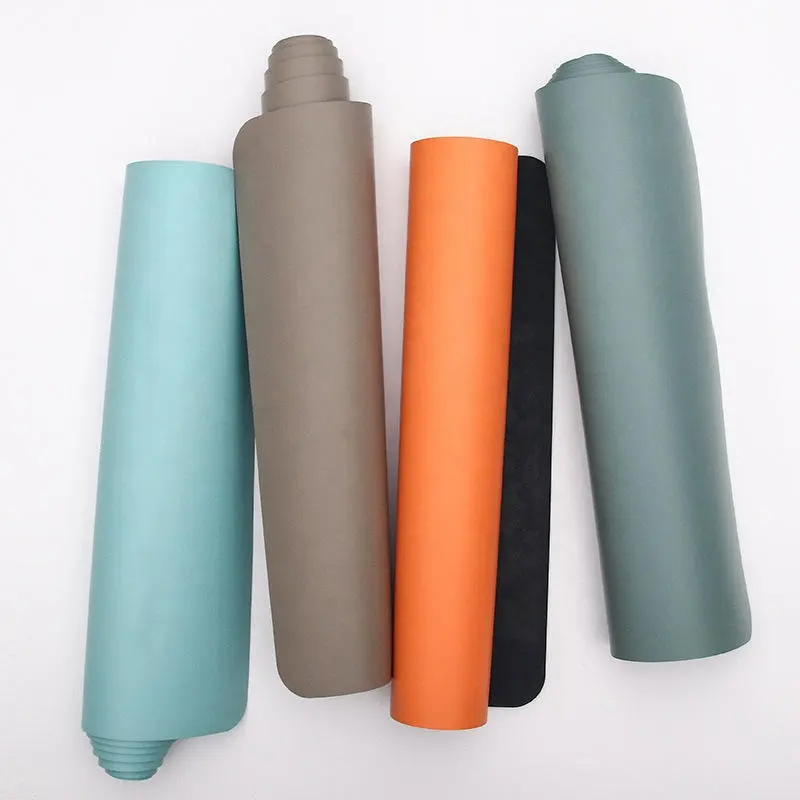 Factory Price Eco Friendly Natural Professional Eco-friendly Exercise Rubber Colorful PU Pattern Yoga Mat