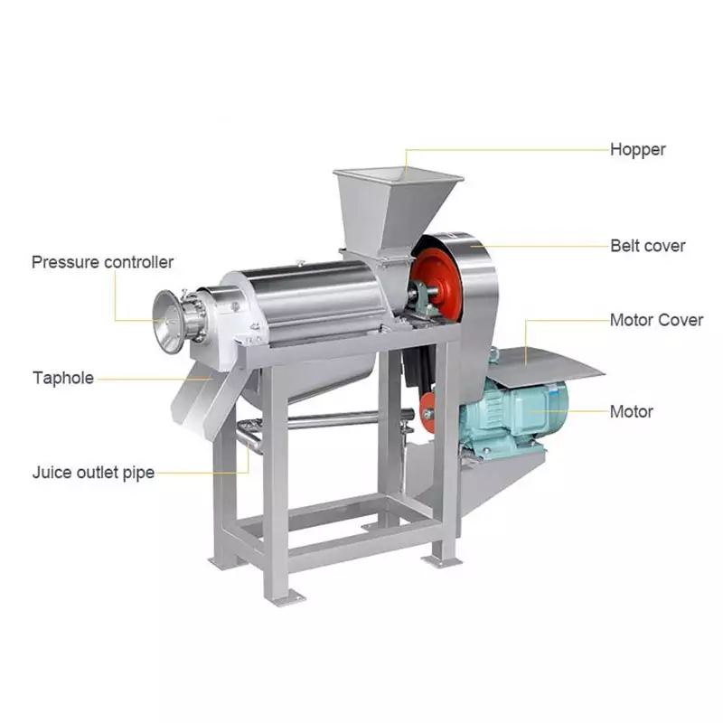 Stainless Steel Industrial Fruit Juice Extractor Machine