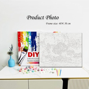 Peinture par numéros sans cadre pour femme dans un jardin, kits de peinture à l'huile numérique DIY sur toile, à peindre soi-même - Product Image 2