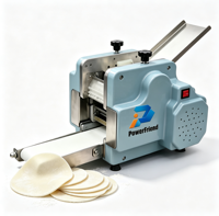 Machine à fabriquer des feuilles de pâte Momo motorisée 120W automatique 70 pièces/min pour les enveloppes de pâte de dumplings, samosas et empanadas
