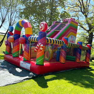 Castillo inflable comercial para niños, con tobogán y área de juegos, para exteriores. - Product Image 6