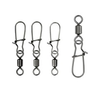 Connecteur pivotant américain robuste à 8 anneaux en forme de 8, mousqueton rapide pour leurres, accessoires de pêche