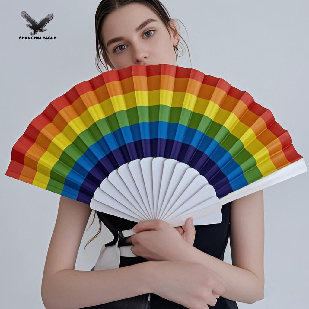 23cm plastic fan handle color customized