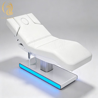 Table de massage électrique 4 moteurs en cuir véritable, moderne, pour esthétique, physiothérapie, salon de beauté, mobilier de massage, lot de 2