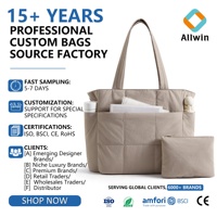 Sac fourre-tout personnalisé pour femmes, ensemble de 2 sacs fourre-tout matelassés avec compartiments, sacs à main légers et grands pour les voyages