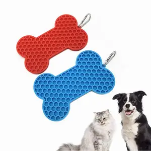 New Silicone Dog Lick Mat Eco-Friendly Peanut Butter Slow Feeder Bowls Pet Bowl for Travel Free Sample Available