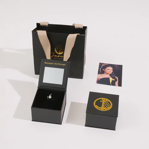 Custom Logo Fashion Magnetic Mirror Jewelry <b>Box</b> Jewelry Necklace Ring Gift Set Package <b>Box</b> Hot Sell Jewelry Storage <b>Box</b> Premium - Product Image 5