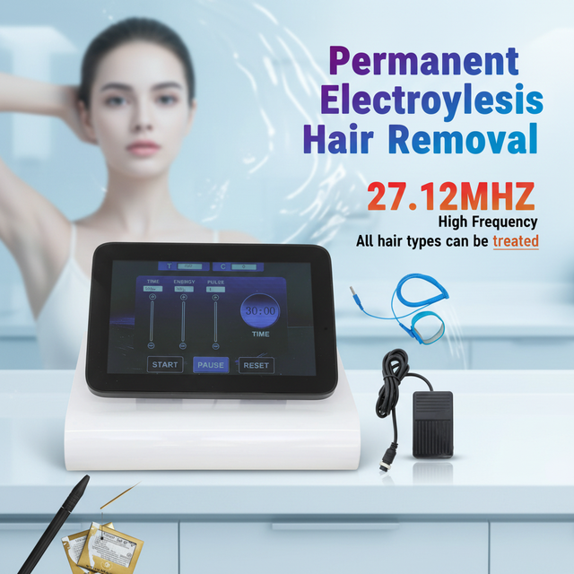 PRO Version Painless Microcurrent Epilator Mini MultiNeedle K5 100PCS Electrolysis Hair Removal Machine for Aesthetic Clinic