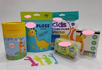 Fil dentaire pour enfants en forme d'animaux, différents types de fil dentaire pour enfants, soins bucco-dentaires amusants, formes de dinosaure, d'éléphant, de requin, de girafe, saveur fraise