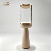 Vitrine de présentation pour bijouterie sur mesure, vitrine autoportante verrouillable en verre trempé avec éclairage par projecteur pour les magasins de détail