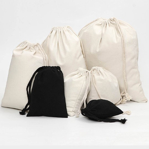 Wholesale Custom Organic Natural Printed Cotton Canvas <b>Drawstring</b> Bag Canvas Cotton <b>Pouch</b> <b>Drawstring</b> Bags - Product Image 2