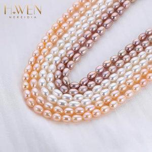 H.WEN Ingrosso Offre Perle di Riso d'Acqua Dolce Naturali Grado 1A, 2A, 3A e 4A, Disponibili in Dimensioni da 2 a 10 <span class=keywords><strong>Millimetri</strong></span> - Product Image 1