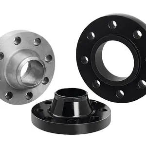 Flanges de pescoço para soldagem, aço carbono, q235, aço inoxidável, ff rf, tg, rj, matel, ss400, ansi, b165, 2500, a105, a106