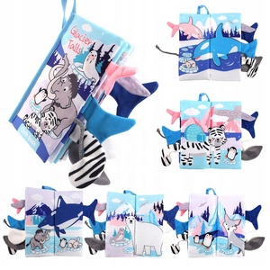 Livre en tissu doux lavable pour bébé, éducation Montessori, livre en tissu à queues d'animaux variées, jouet pour le développement sensoriel précoce des nourrissons - Product Image 5