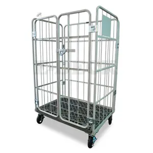 Nesting Supermarkt Duurzame Mesh Lading Opslag Gelaste Goedkope Mobiele Opvouwbare Magazijn Opvouwbare Logistieke Roll Container