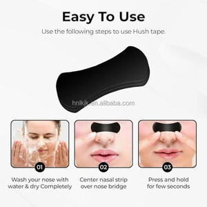 Produsen grosir stiker hidung tidur antidengkur strip Dilator hidung hitam untuk pernapasan yang lebih baik - Product Image 6