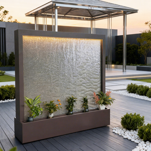 Cascata d'Acqua Personalizzata <span class=keywords><strong>in</strong></span> Acciaio Inox di Grandi Dimensioni, Decorazione Paesaggistica per Interni ed Esterni - Product Image 6