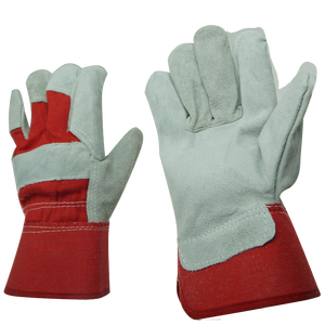 Guantes de Trabajo de Cuero Vacuno de Palma Completa, Estilo Occidental, Amarillo y Rojo, para Construcción, Seguridad Laboral, para Hombre y Mujer - Product Image 5